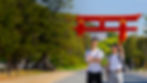 2 friends enjoying a guided tour in Kyoto, Japan
