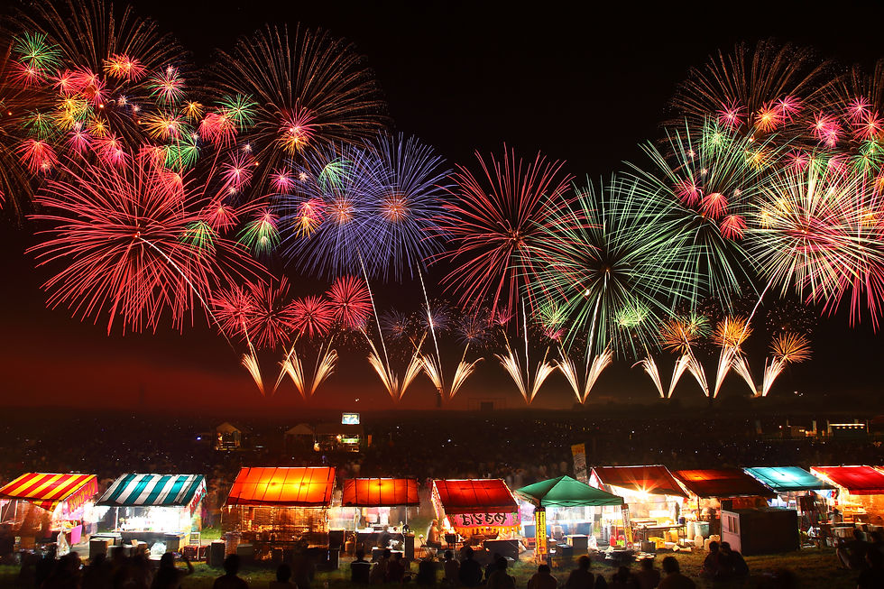 Fireworks in Japan.