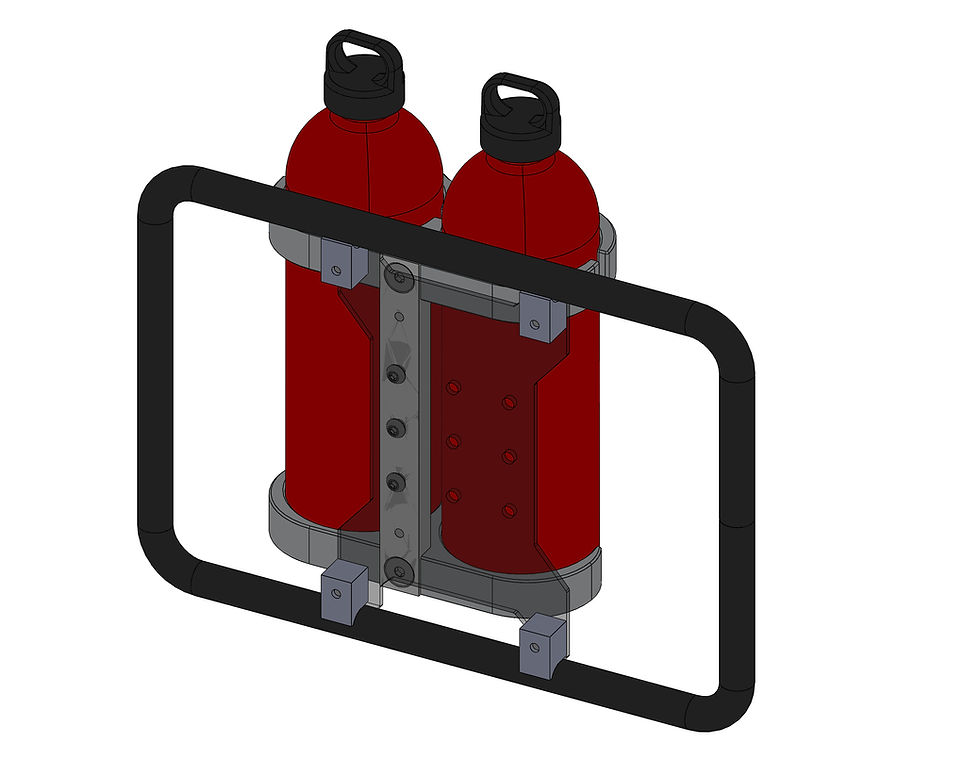 Thumbnail: RAD Universal Dual MSR Fuel Bottle/Tool Storage Canister Mount Any Motorcycle