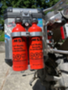 RAD Universal Dual MSR Fuel Bottle/Tool Storage Canister Mount Any Motorcycle