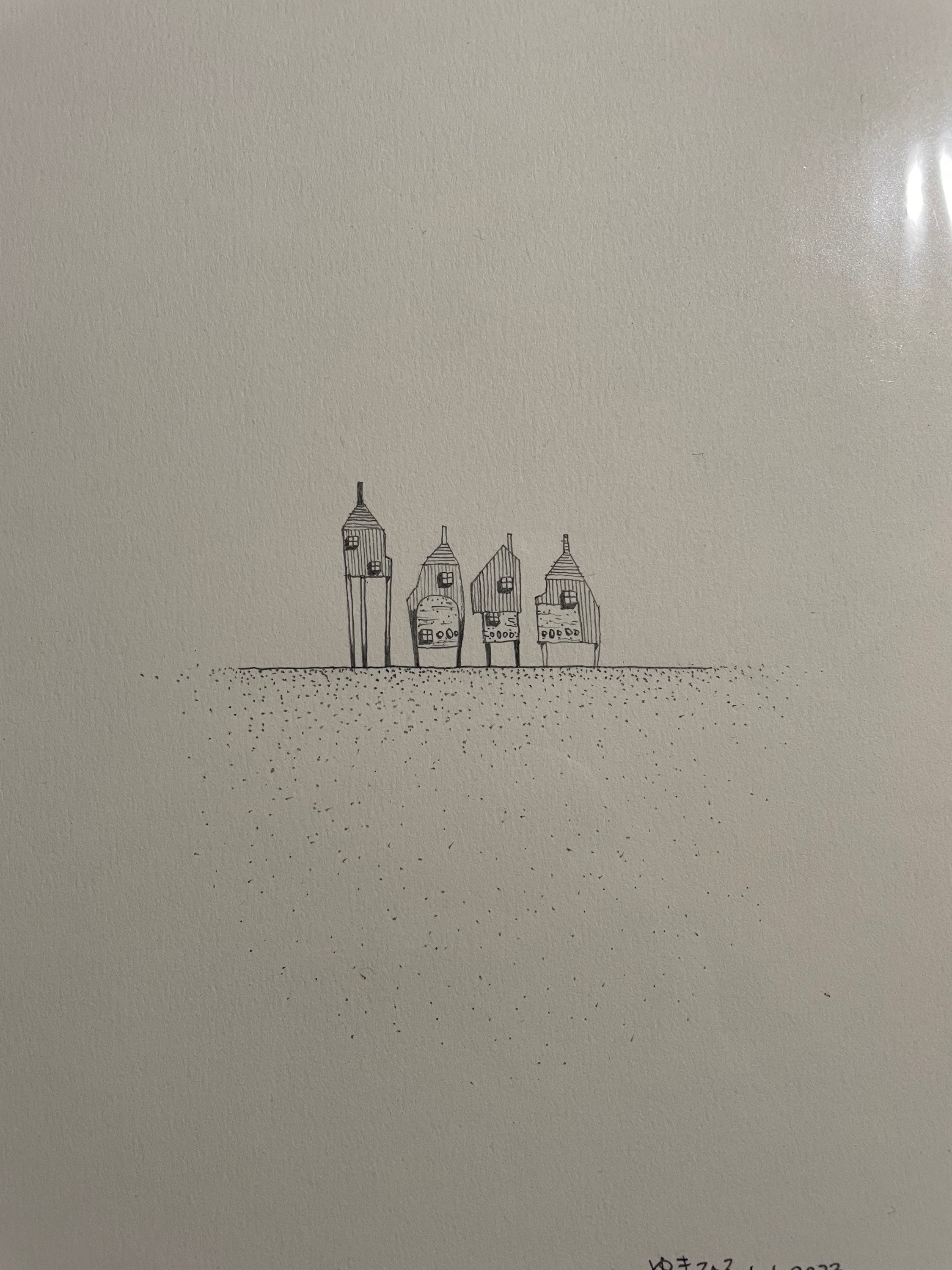 Kami no ie 1 ( Pencil drawing  A5 white)