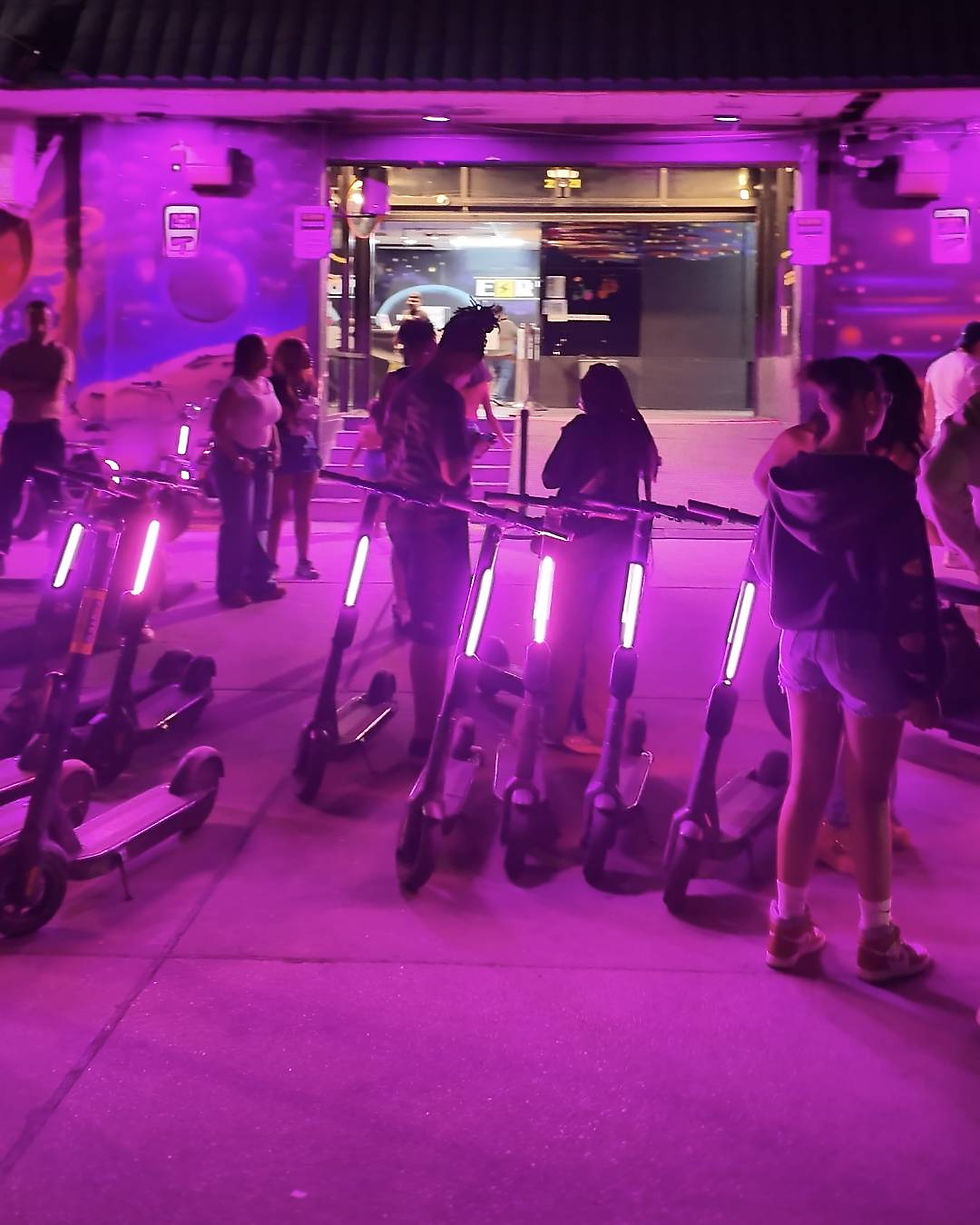 Public art with Eryd Kick Scooters in front of it