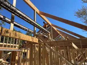 A new home under construction.