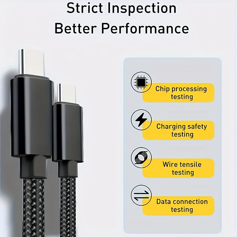 Thumbnail: 60W Quick Charger Type C To Type C 1M 2M 3M Cables PD Fast Charger Data Cable fo