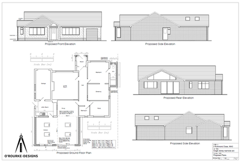 Proposed floor plan for residential extension at Richmond Close, Warrington.