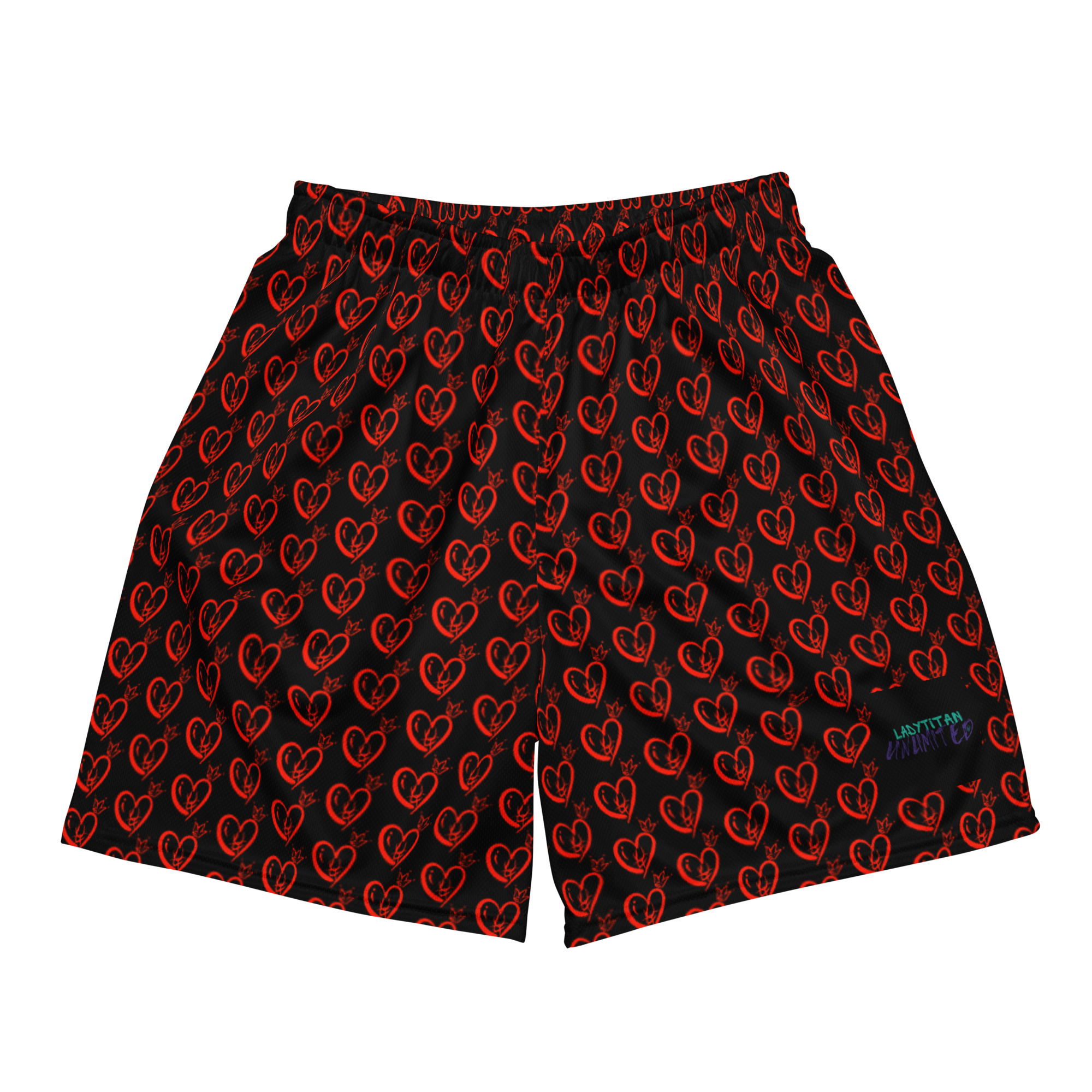 Kween of Hearts Ball shorts in black