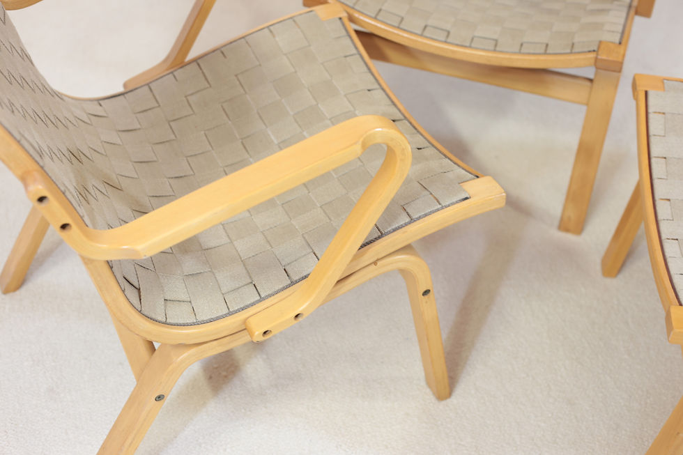 Miniature : Fauteuils et Ottoman Finn Ostergaard