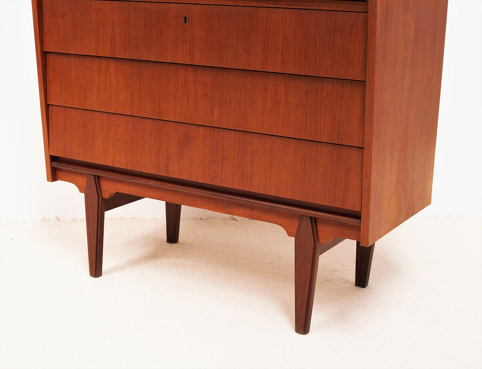 Miniature : Secrétaire Mid-Century en Teck