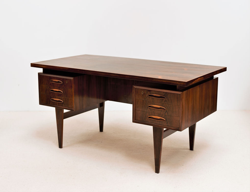 Miniature : Bureau Mid-Century en Palissandre