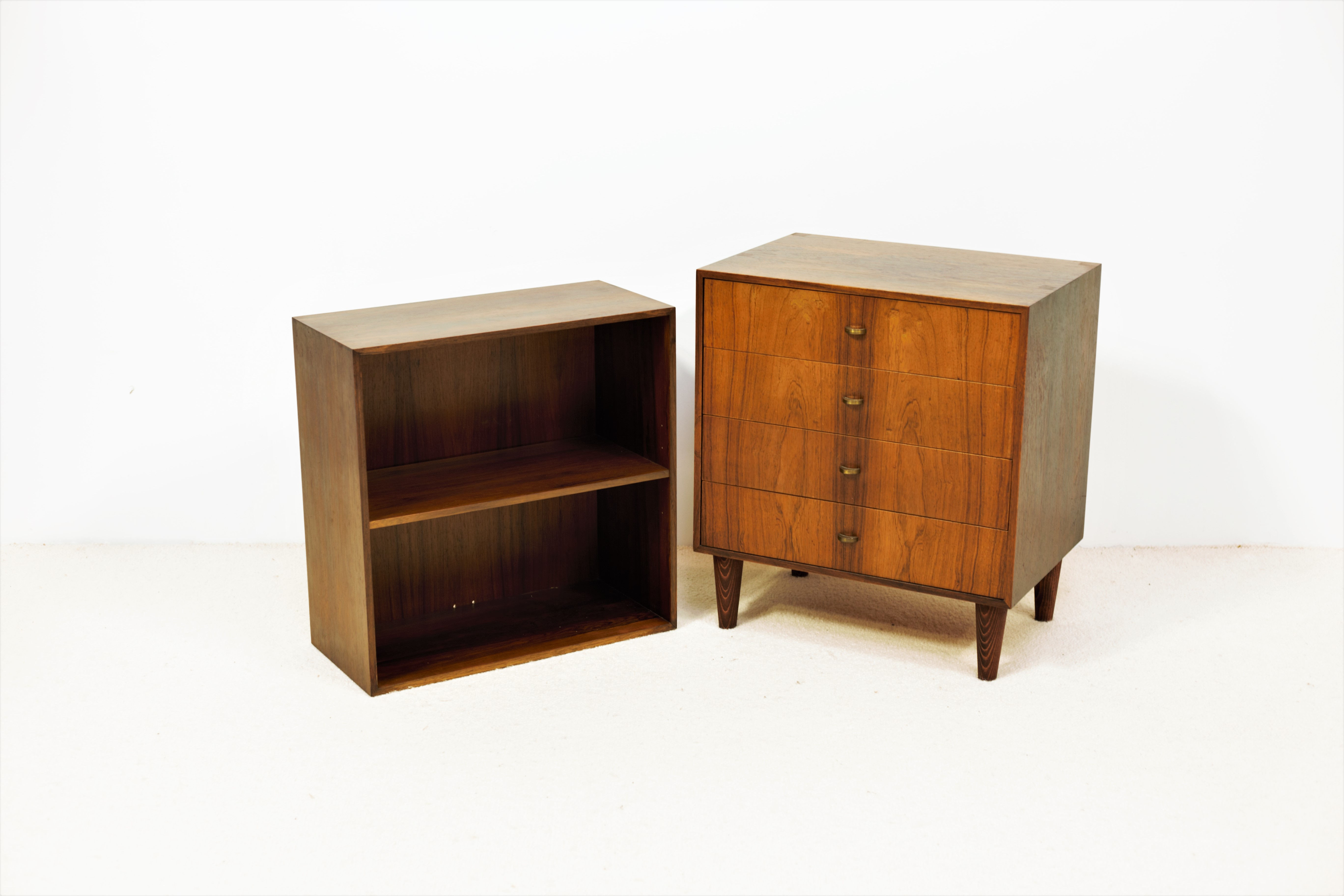 Commode et bibliothèque en Palissandre