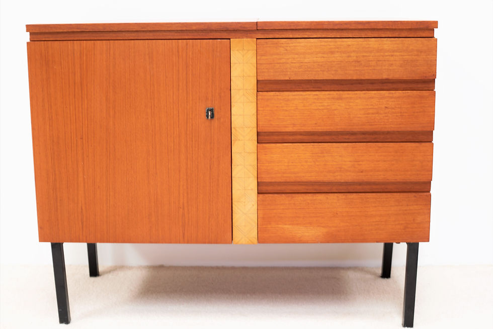 Miniature : Commode couturière Mid-Century en Teck