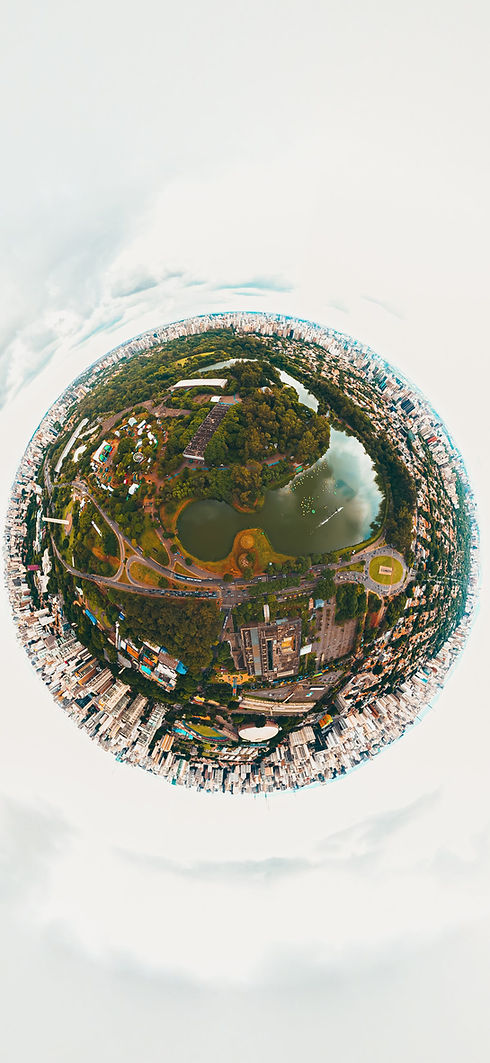 Photogrammetry Use Cases showing a 360 image of a tinyplanet.