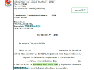 Reclamación cláusula suelo / revolving / crédito revolving 