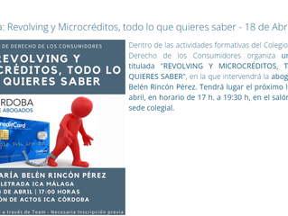 Tarjetas revolving Microcréditos. Conferencia Córdoba
