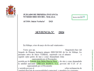 Sentencia phishing Unicaja Málaga