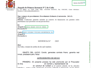 BBVA / WIZINK / CAIXABANK / UNICAJA BANCO SENTENCIAS