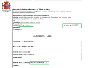 Sentencias revolving / gastos hipotecarios / cláusula suelo