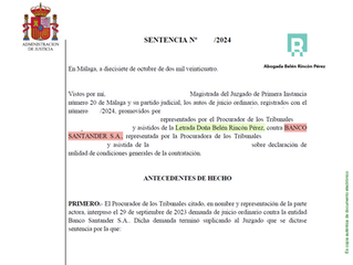Sentencias gastos hipotecarios / revolving / cláusula suelo