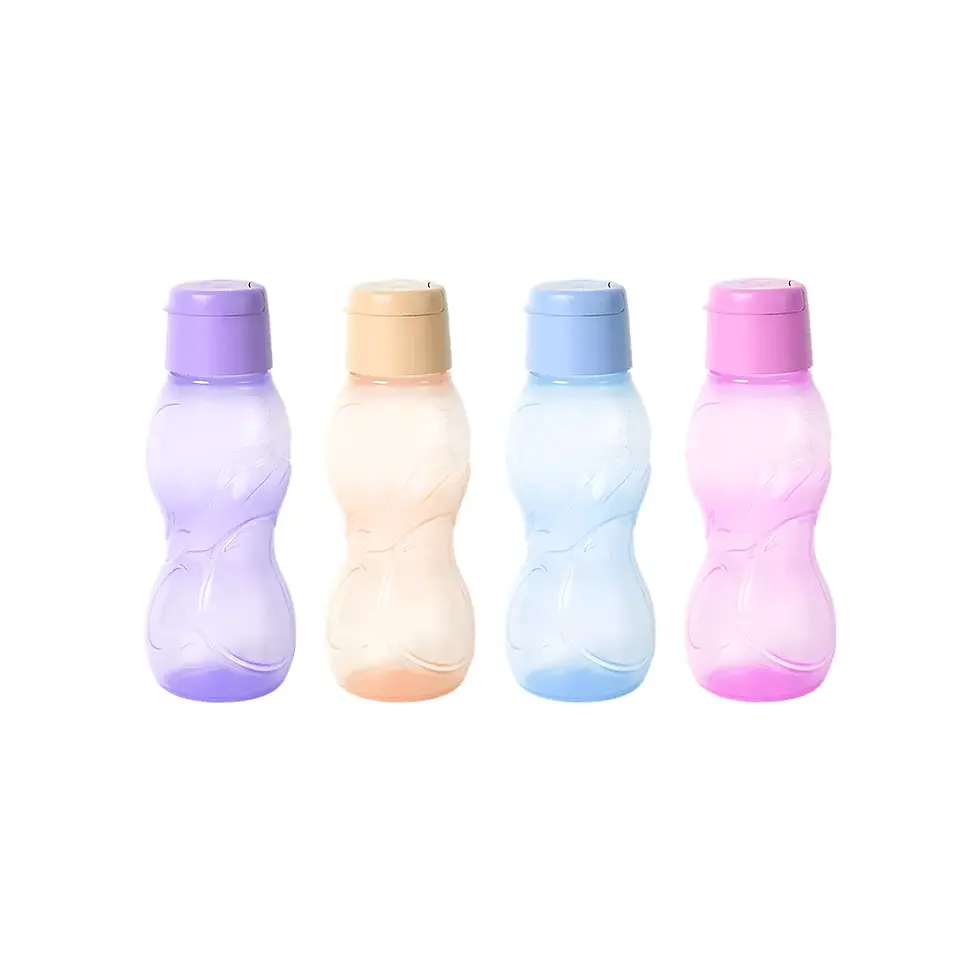 Patru sticle Eco Teenzie 500 ml transparente cu capac sport