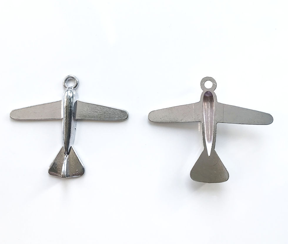 Tibetan Silver Large Airplane Seoplane Aircraft Charms Pendants 52mm