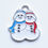 Thumbnail: Enamel and Alloy Mr and Mrs Snowman Christmas Charms 24mm