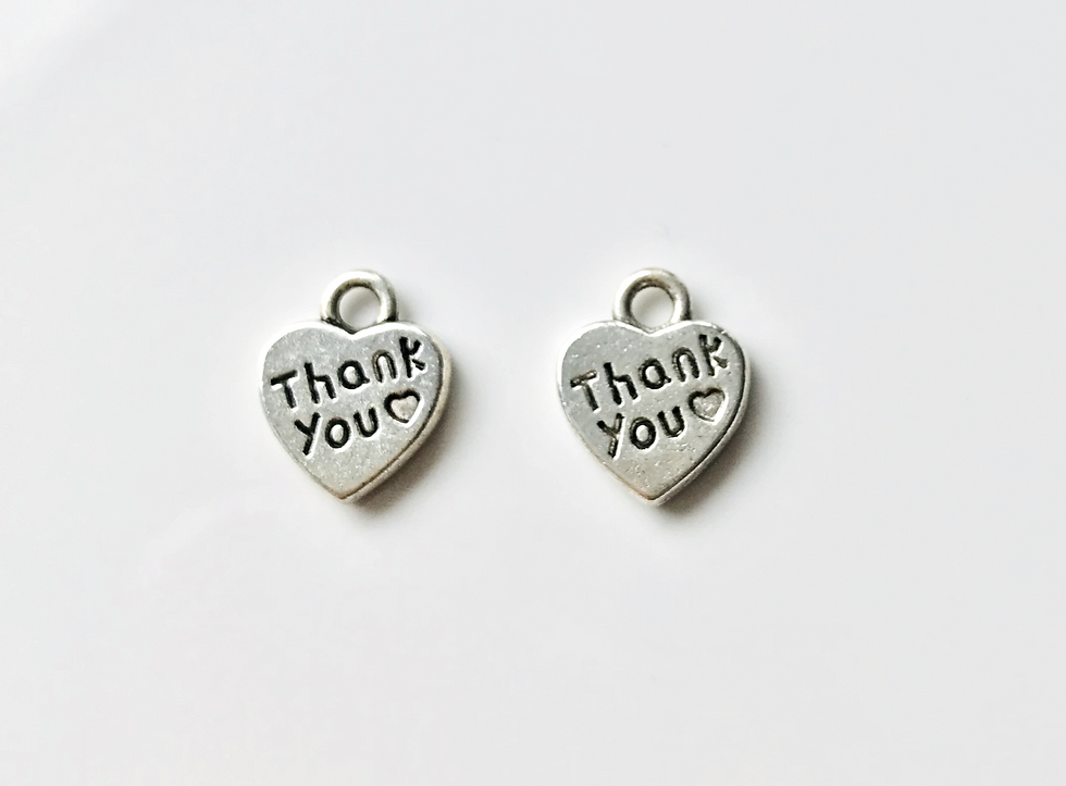 TIbetan Silver Thank You Heart Charm Pendant 12mm.jpg