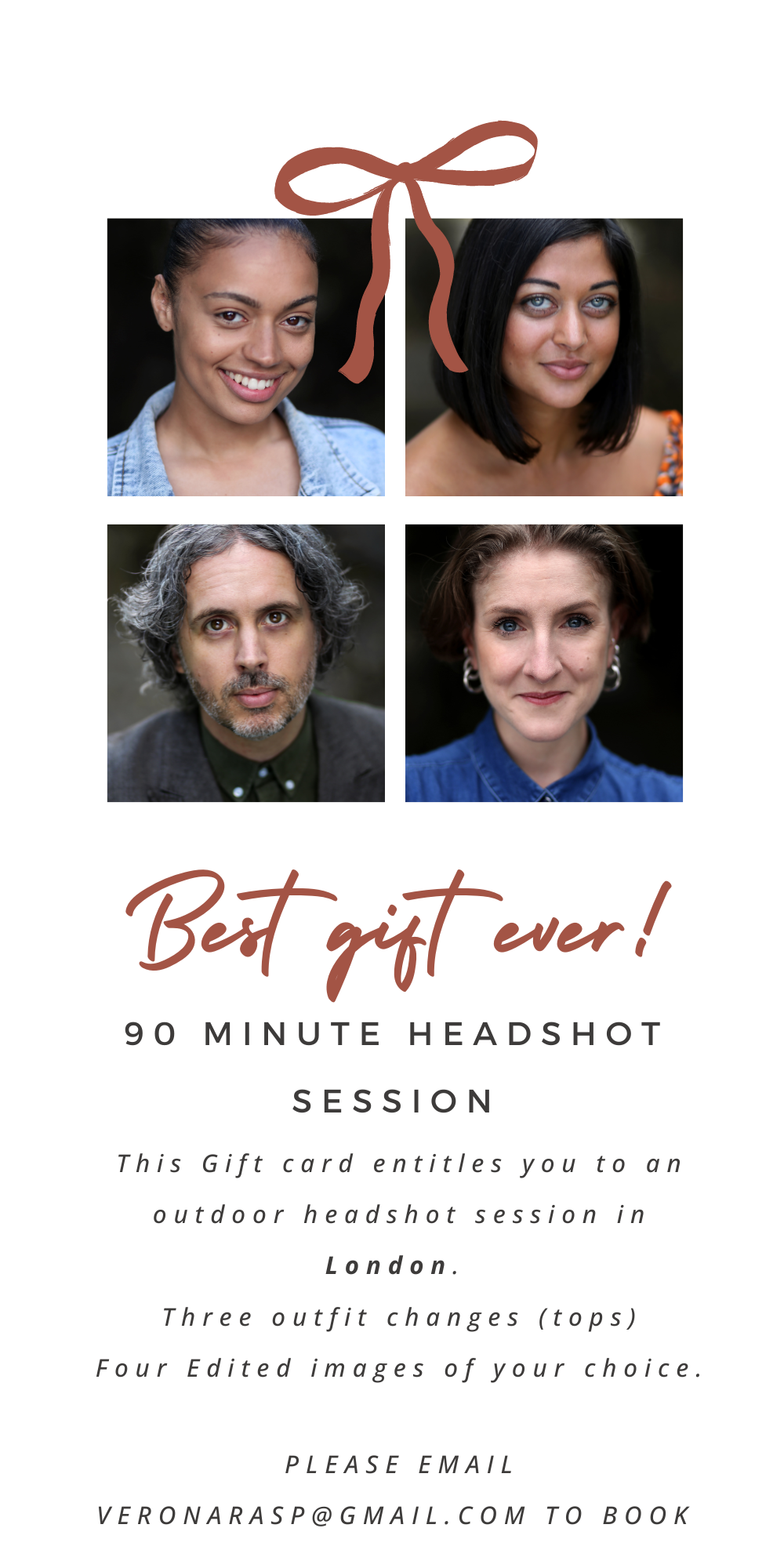 90 Minute Outdoor Headshot Session - London