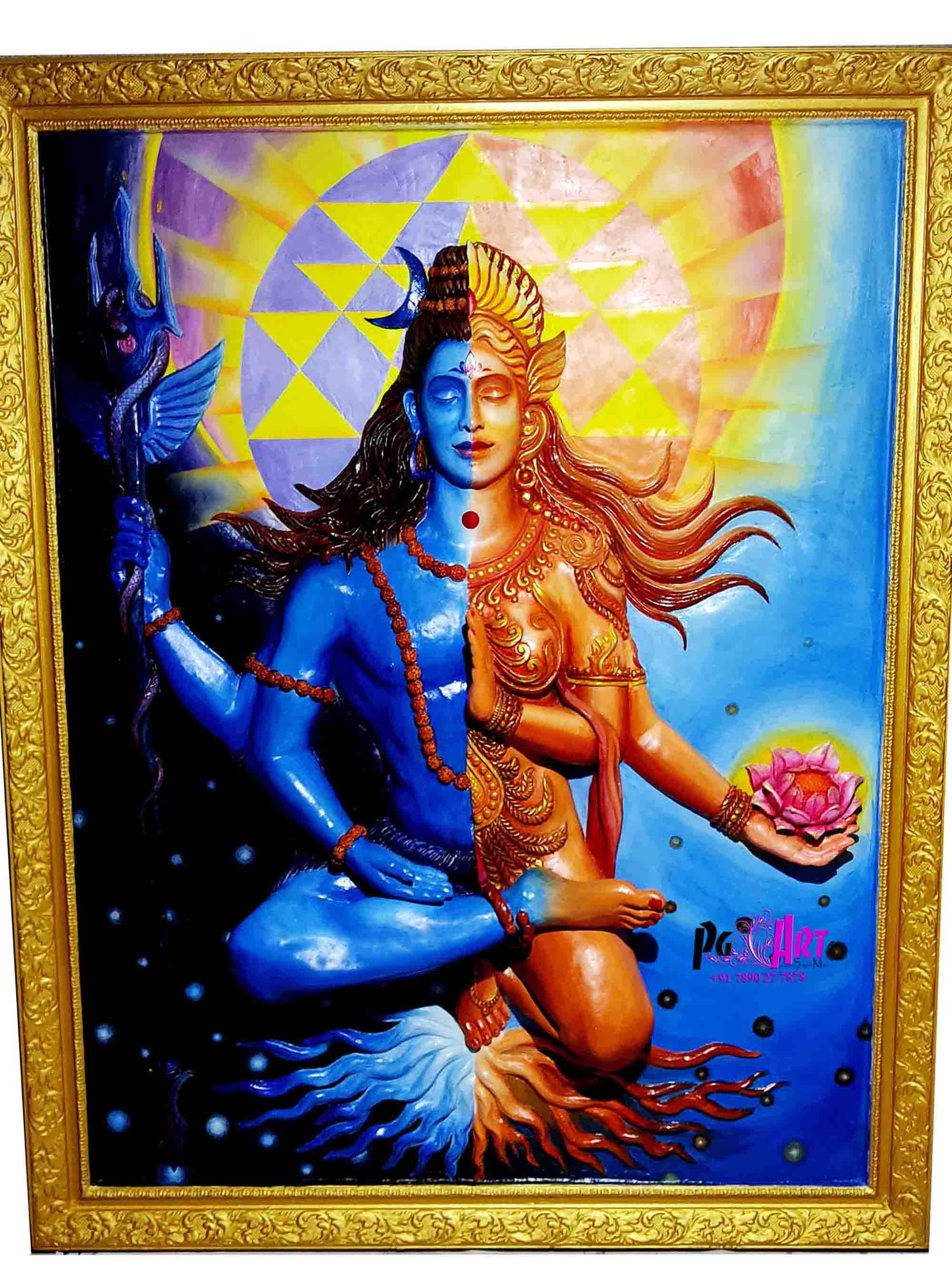 Ardhanarishvara Wall Mural Art