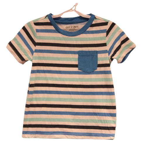 Dot & Jazz Blue & White Striped Tshirt Size 4T