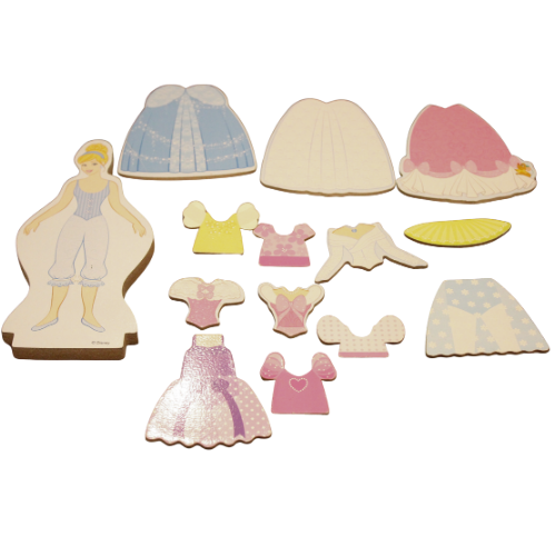 Cinderella Wooden Doll Magnet Set