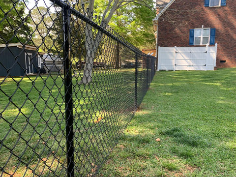 Black Chain-link Fence Installation | Lancaster, SC