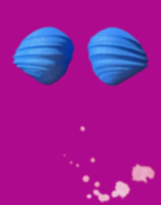 Blue Tangerines - stud earrings (L)