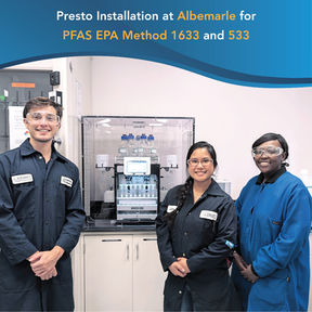 Presto Installation at Albemarle for EPA 1633 and 533