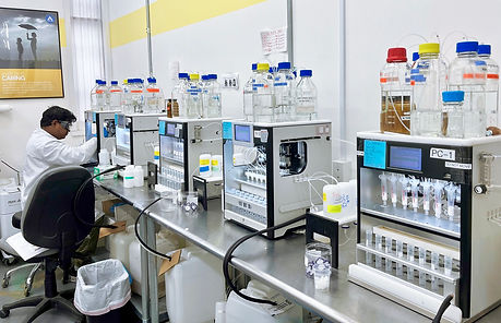 Lab Technician Michael Ramlall at the Queens, NY PFAS Lab Sample Prep Center with the SPE-03 Systems