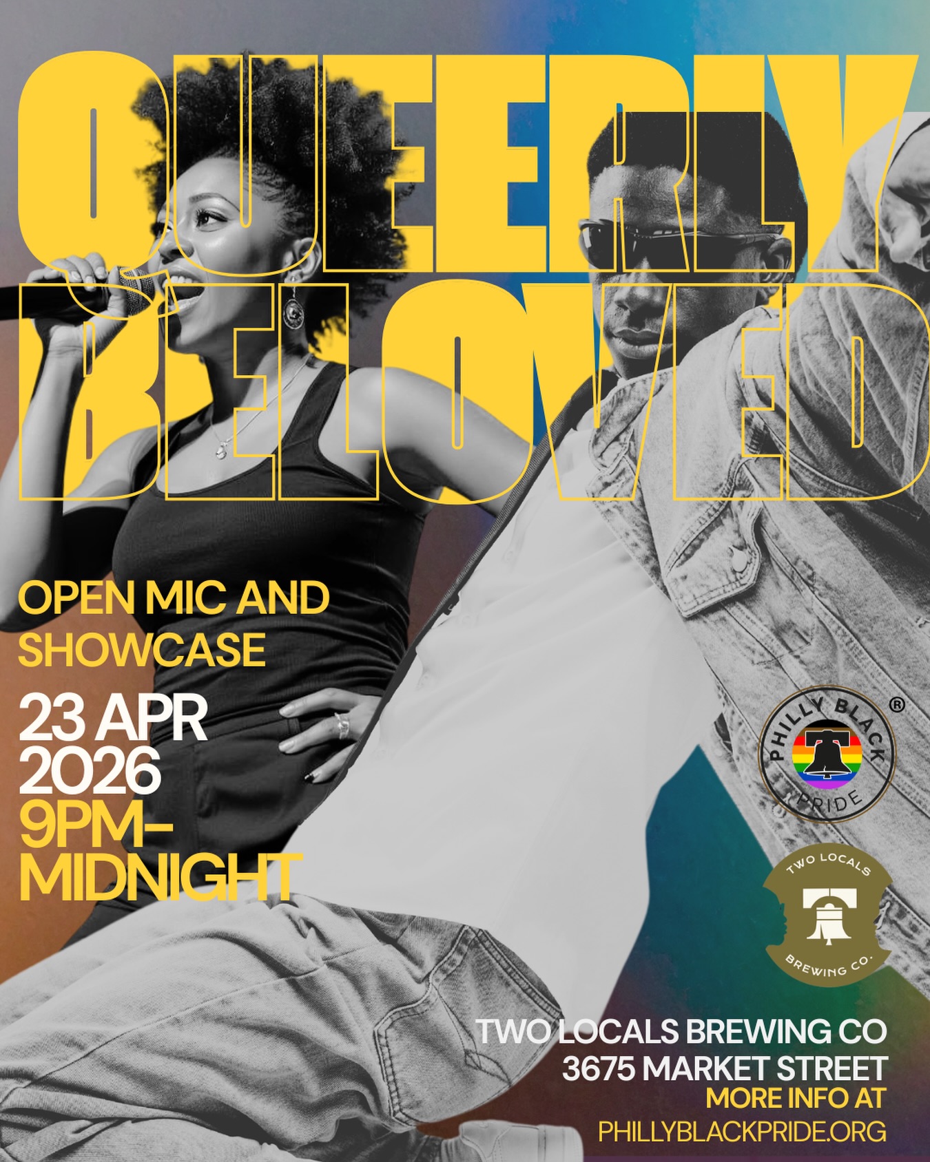 Queerly Beloved: Open Mic Night - Thursday, April 23 at 9:00 PM at Two Locals Brewing in University City, Philadelphia