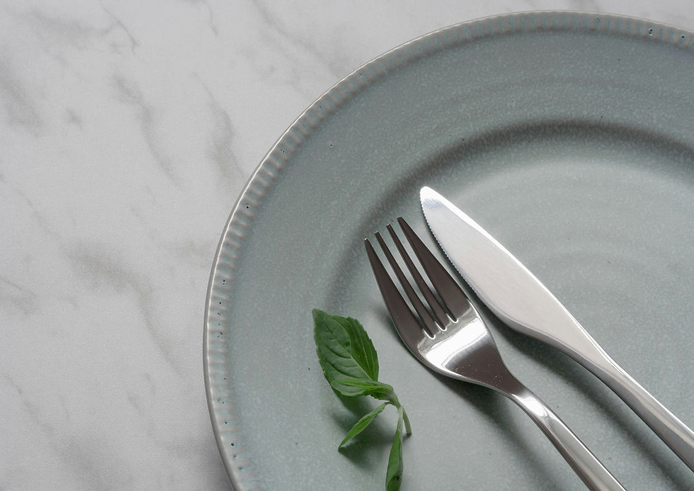 A dinner plate at cutlery set, as featured in the York Food & Drink discount news page