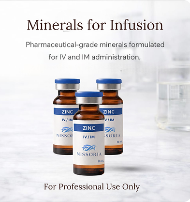 Pharmaceutical-grade zinc injectable vials for IV and IM infusion by Nissoria
