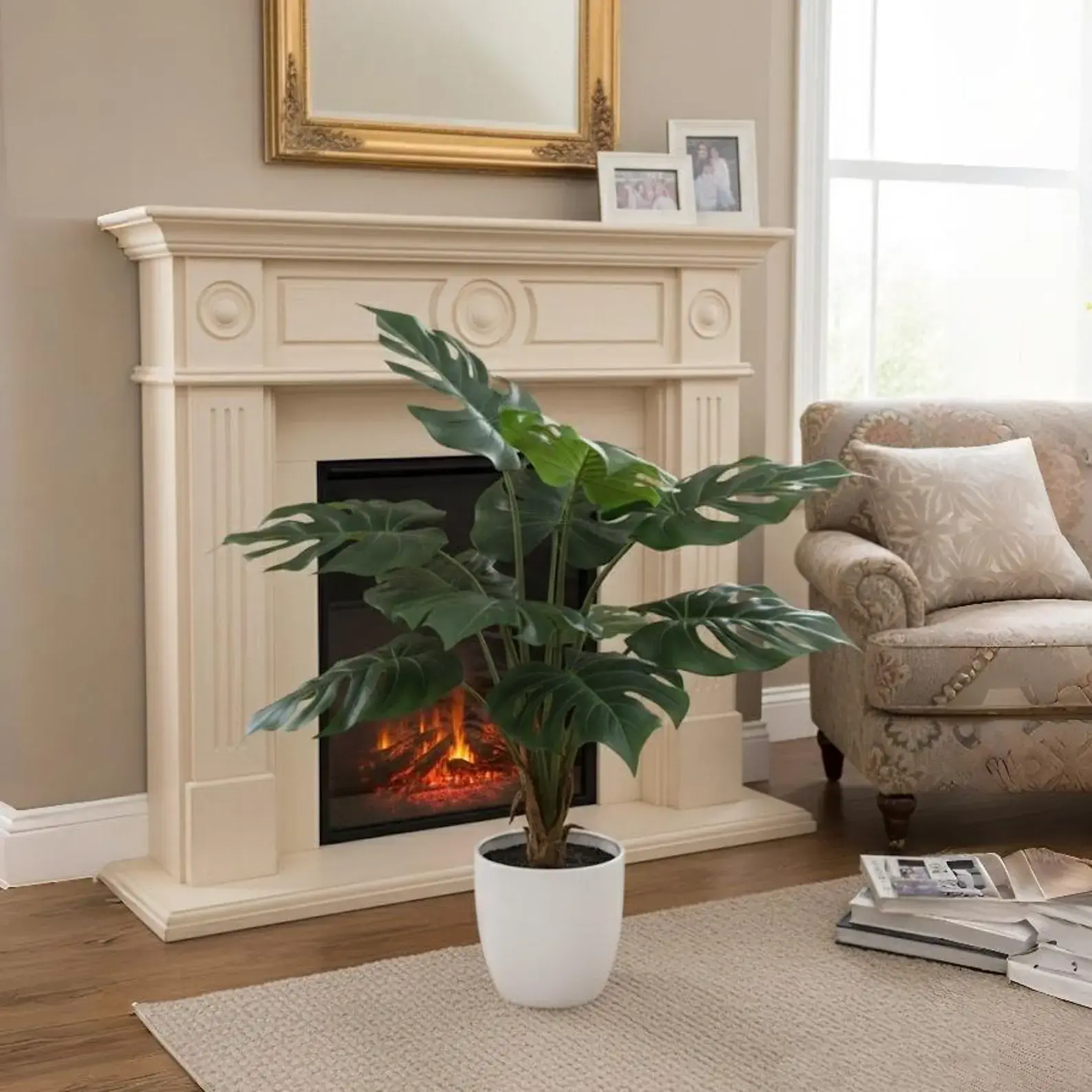 Artificial Monstera Plant for Home and Office Decor