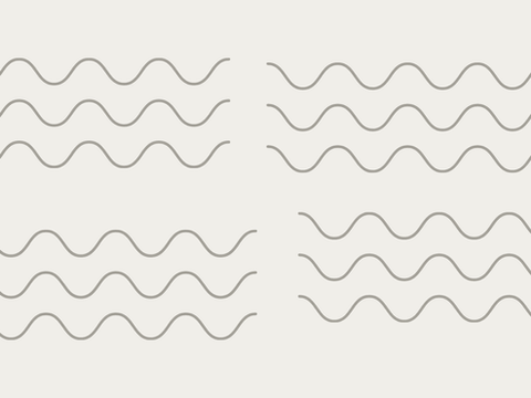 Geometric waves representing repeating nervous system patterns
