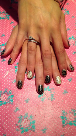 gellak/polish met nail art filligree