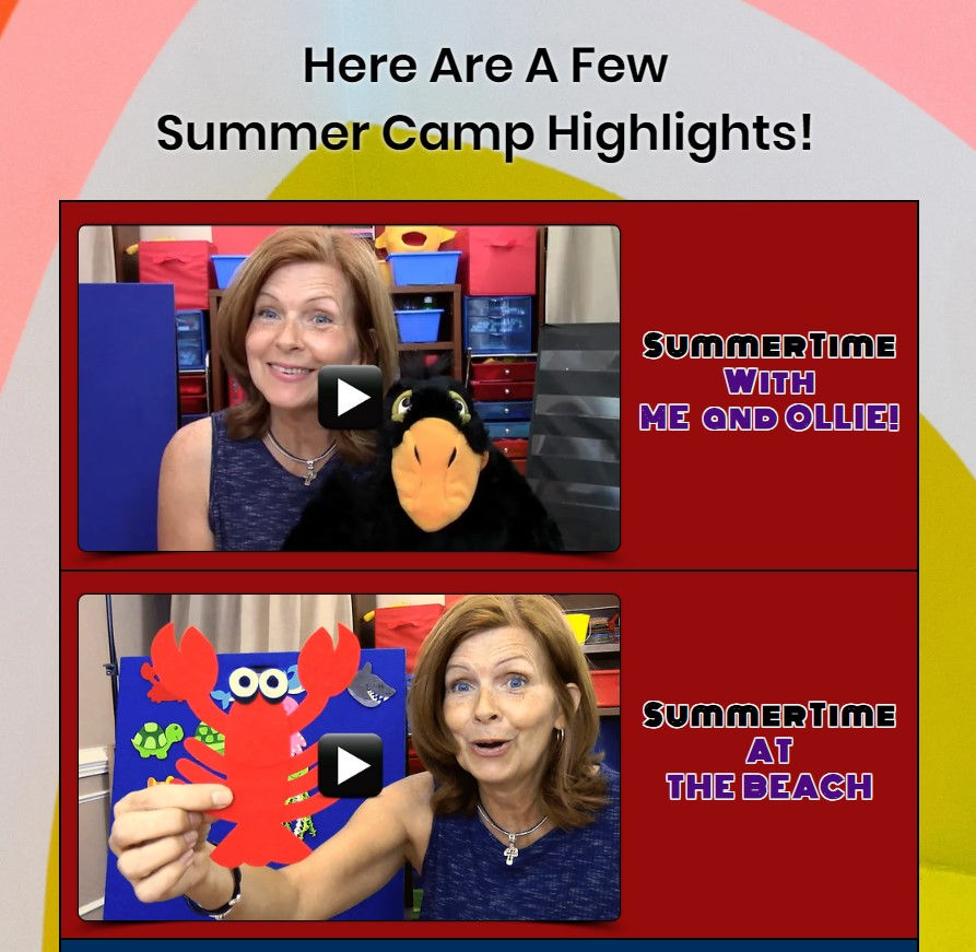 Summer Camp online preschool lessons at Creative Kids Virtual Preschool!