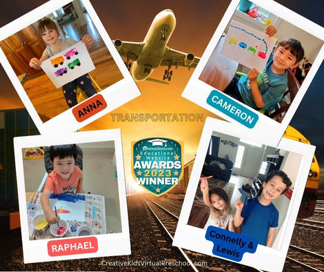 Free Online Preschool Learning Lessons TRANSPORTATION At Creative Kids Virtual Preschool!