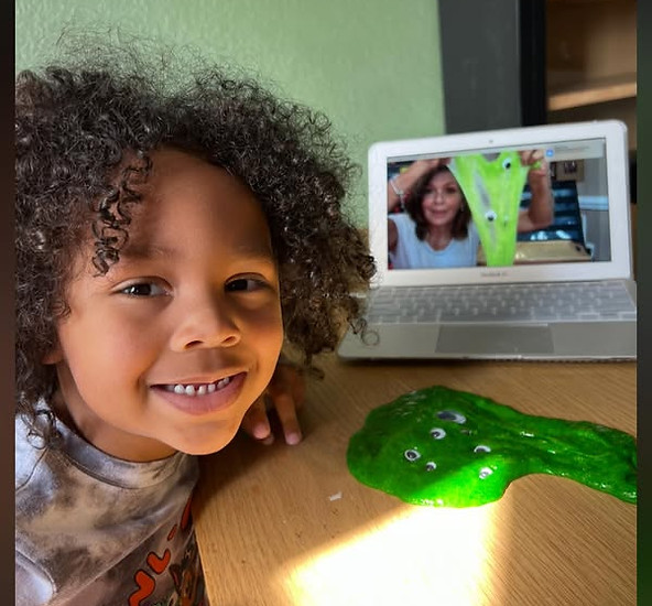 Online preschool student is loving his virtual lessons!
