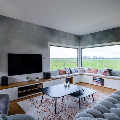 décoration d'une pièce de vie naturelle par miss in situ 