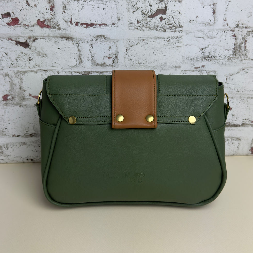 Miniature : sac pour femme végan vert et camer en appleskin
