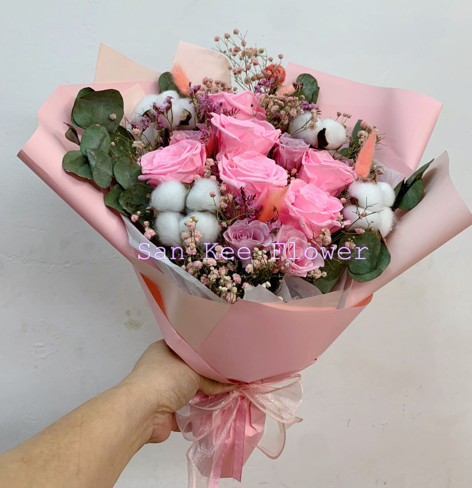 Y23 甜美燦爛粉玫瑰保鮮花束