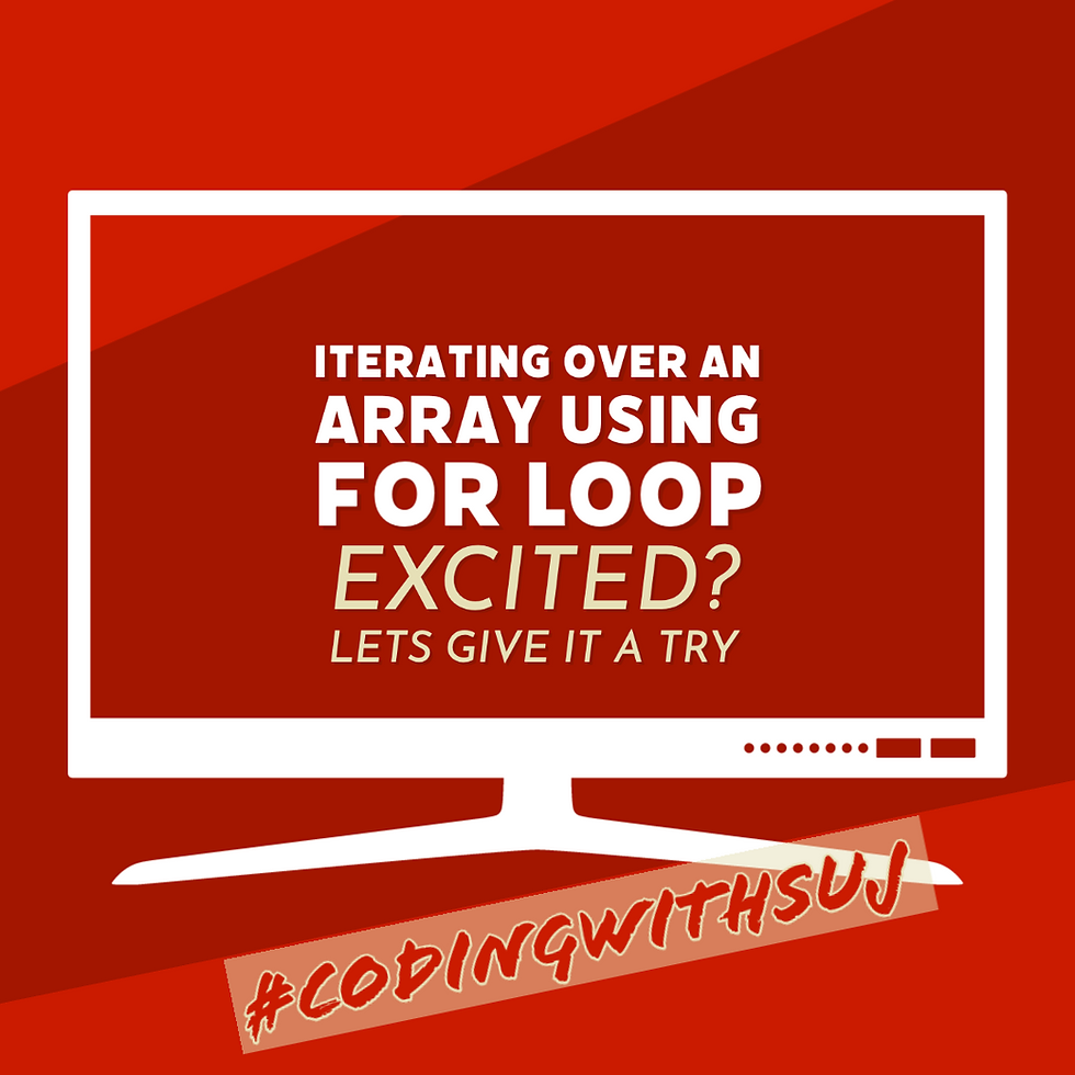 Iterating over an Array using a for loop