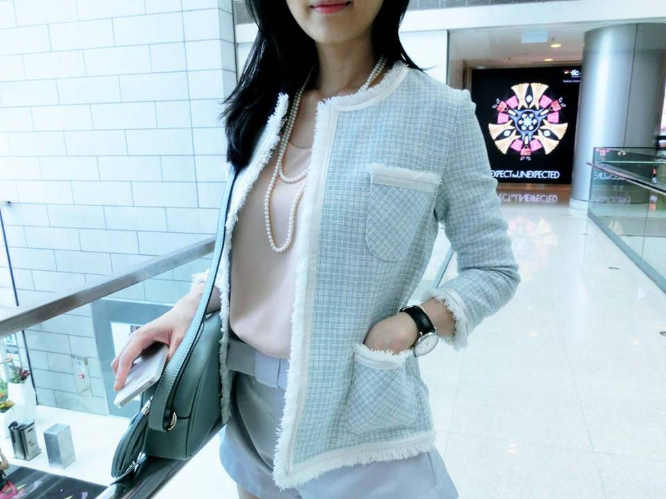 縮圖：淺Tiffany綠白毛邊基本款