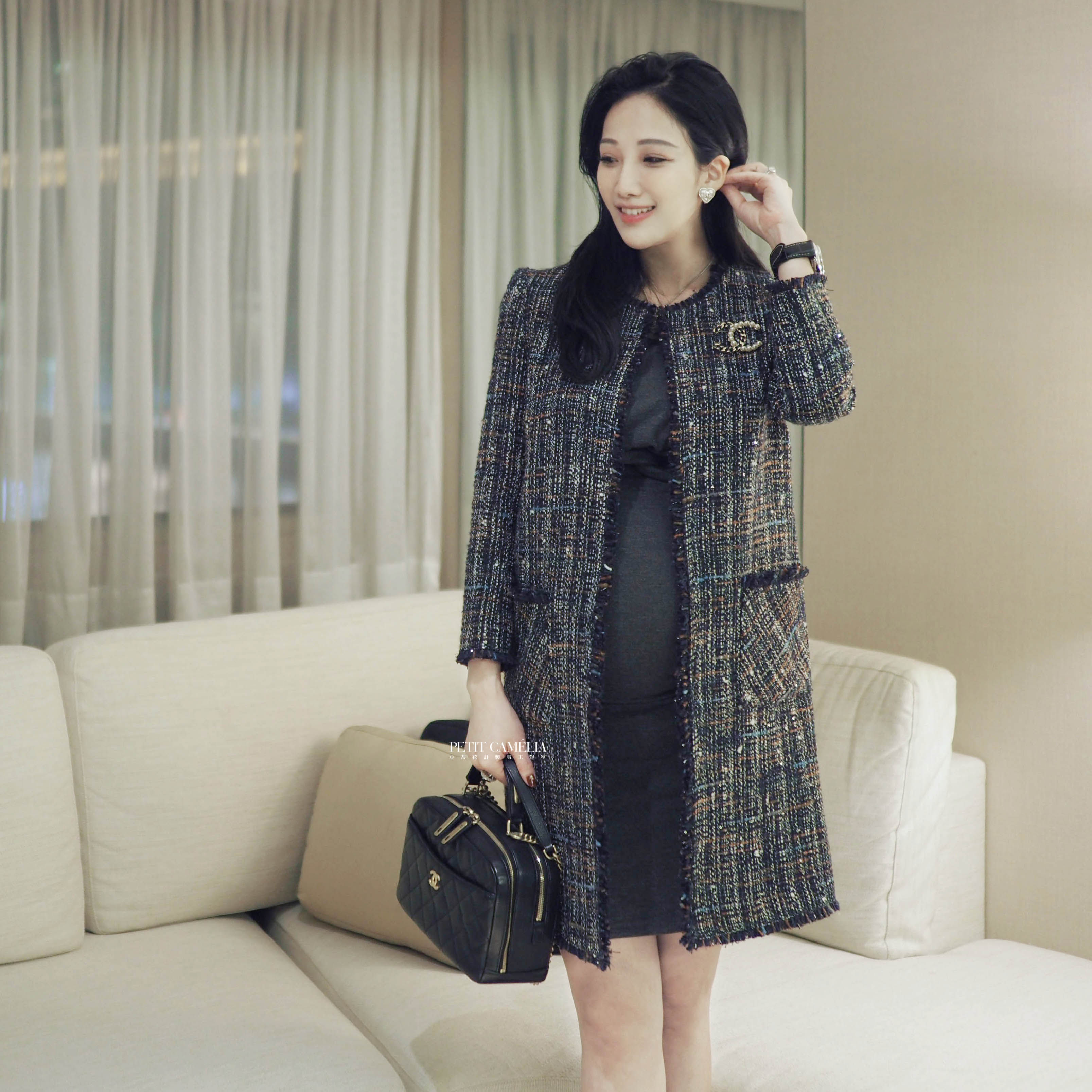 幻彩極光 毛毛長外套