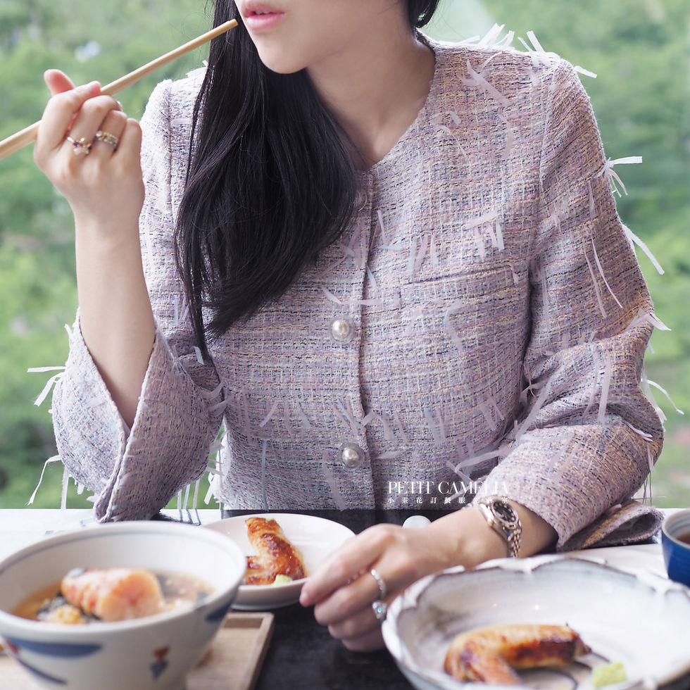 縮圖：貴布淺紫長羽毛外套